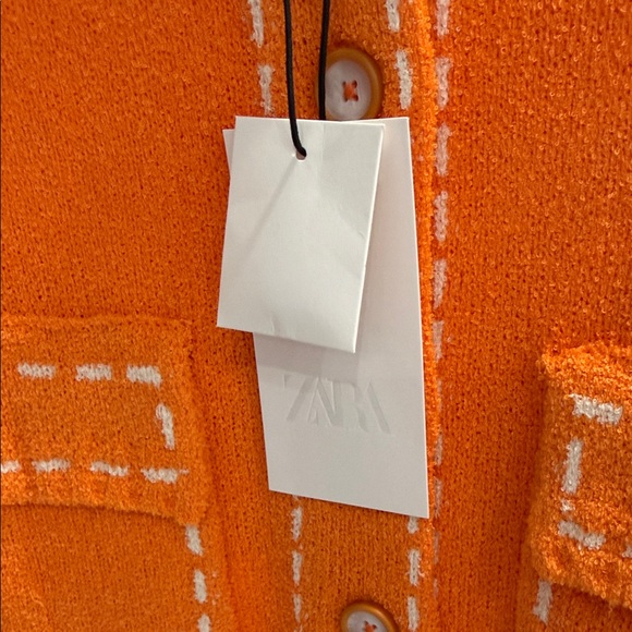 Zara Orange Women's Cardigan with Button Detail - Picture 3 of 5